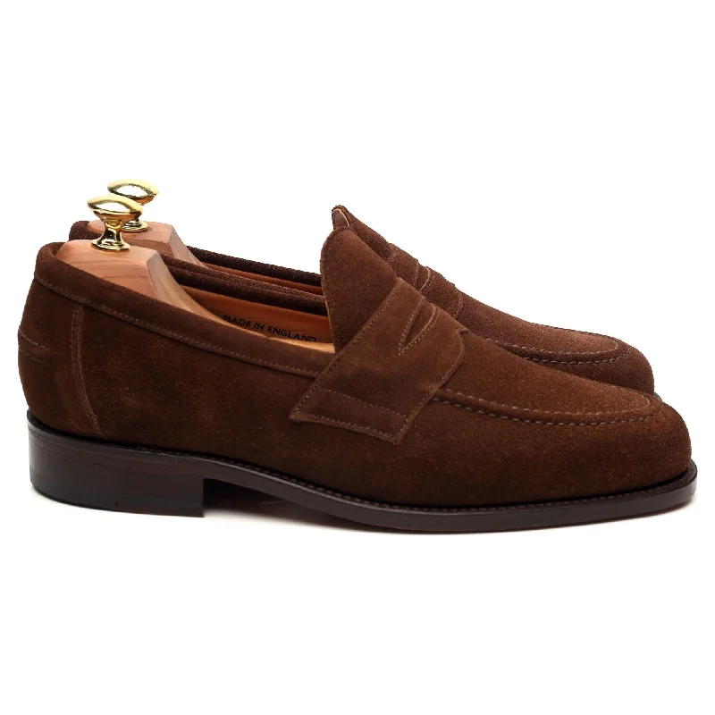 'Aldwych' Snuff Brown Suede Loafers UK 8 F