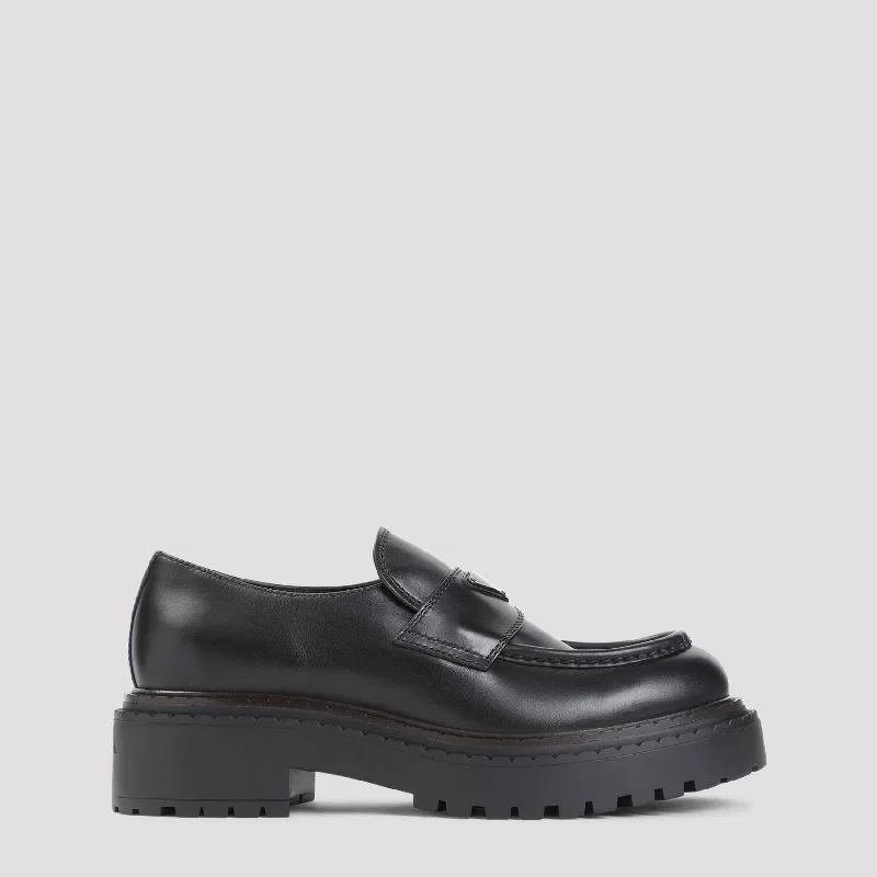 Black Calf Leather Loafers