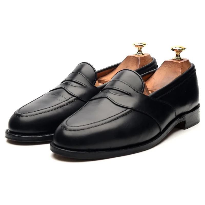 New & Lingwood Black Leather Loafers UK 9.5 EX