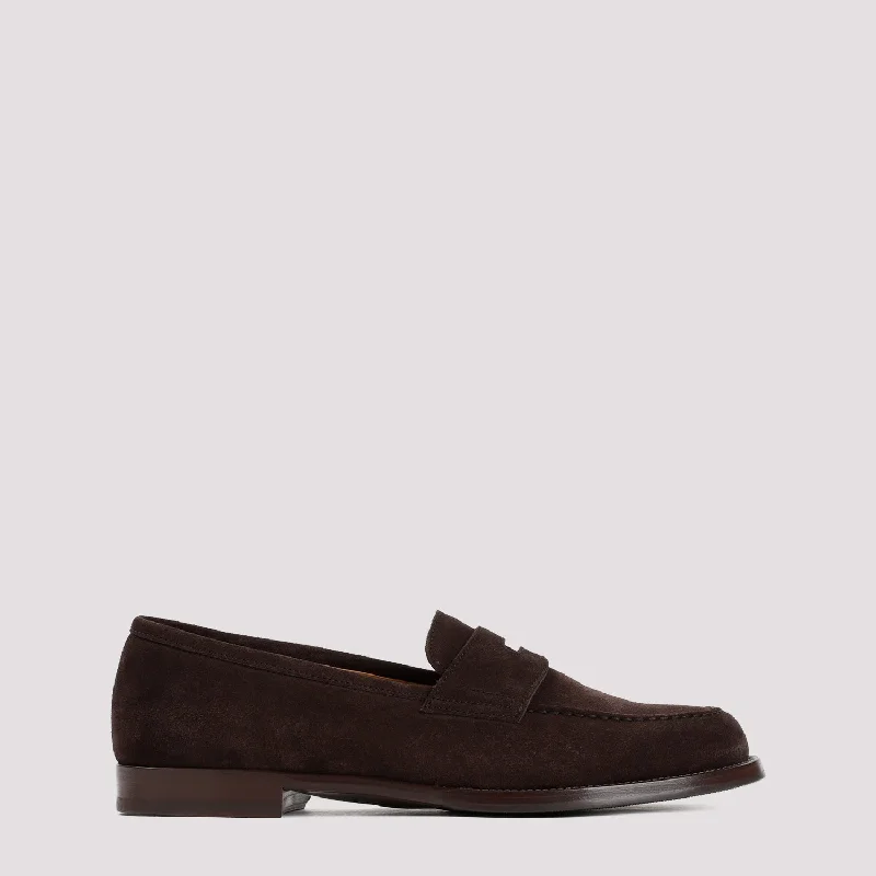 Chocolate Audley Penny Leather Loafers