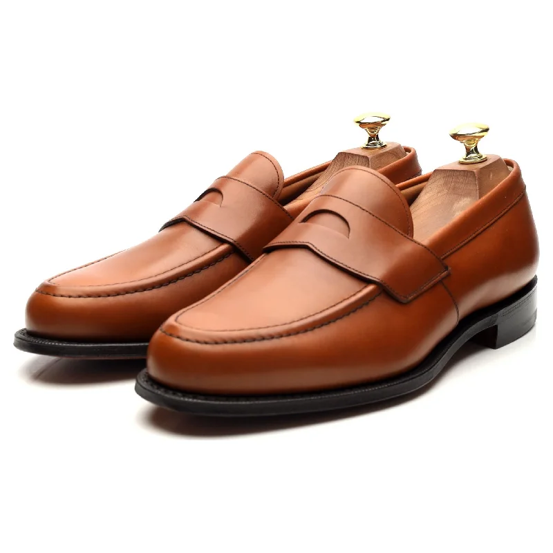 'Dawley' Tan Brown Leather Loafers UK 8 G