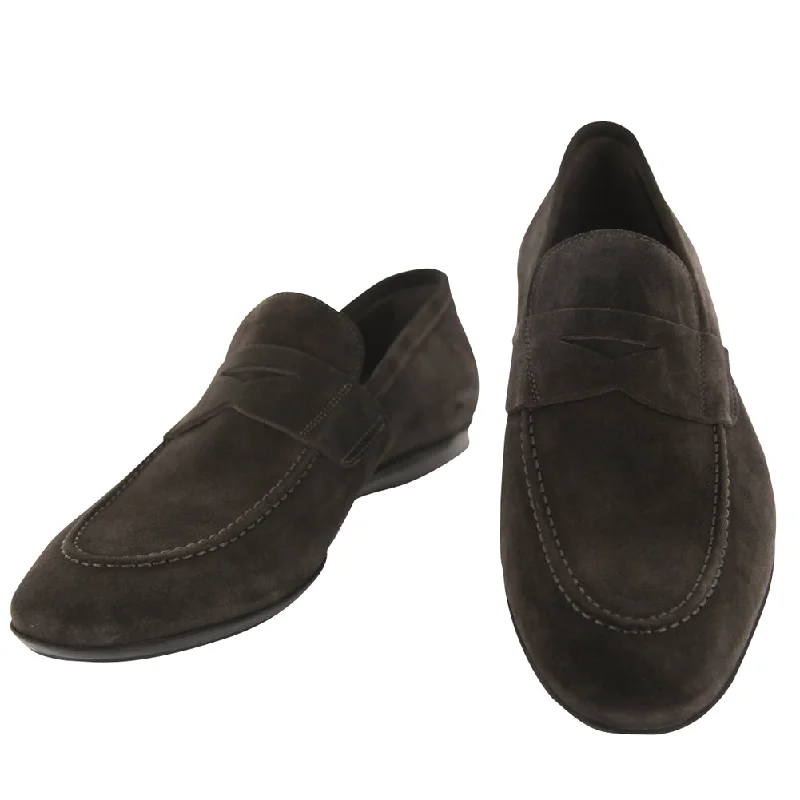 Fiori Di Lusso Dark Brown Penny Loafers