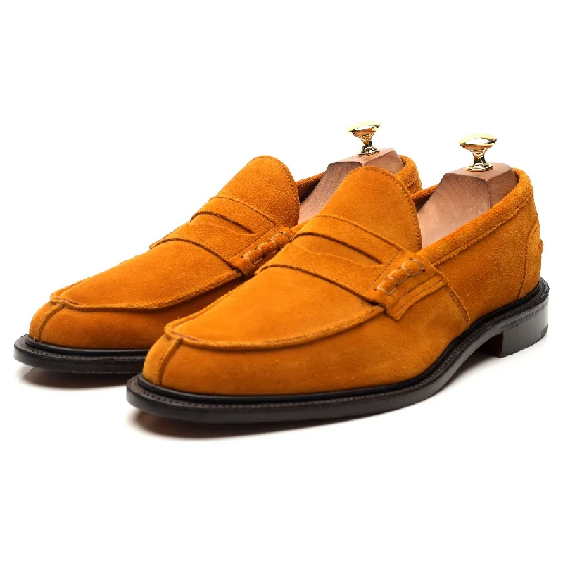 'James' Tan Brown Suede Loafers UK 10