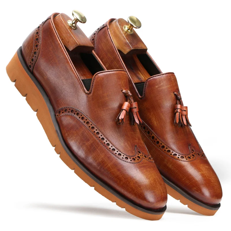 Maxwell AirFlexLite Tassel Loafers in Brown