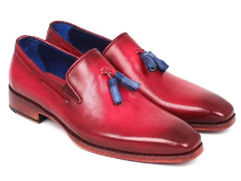 Paul Parkman (FREE Shipping) Men's Tassel Loafers Burgundy (ID#5141BUR)