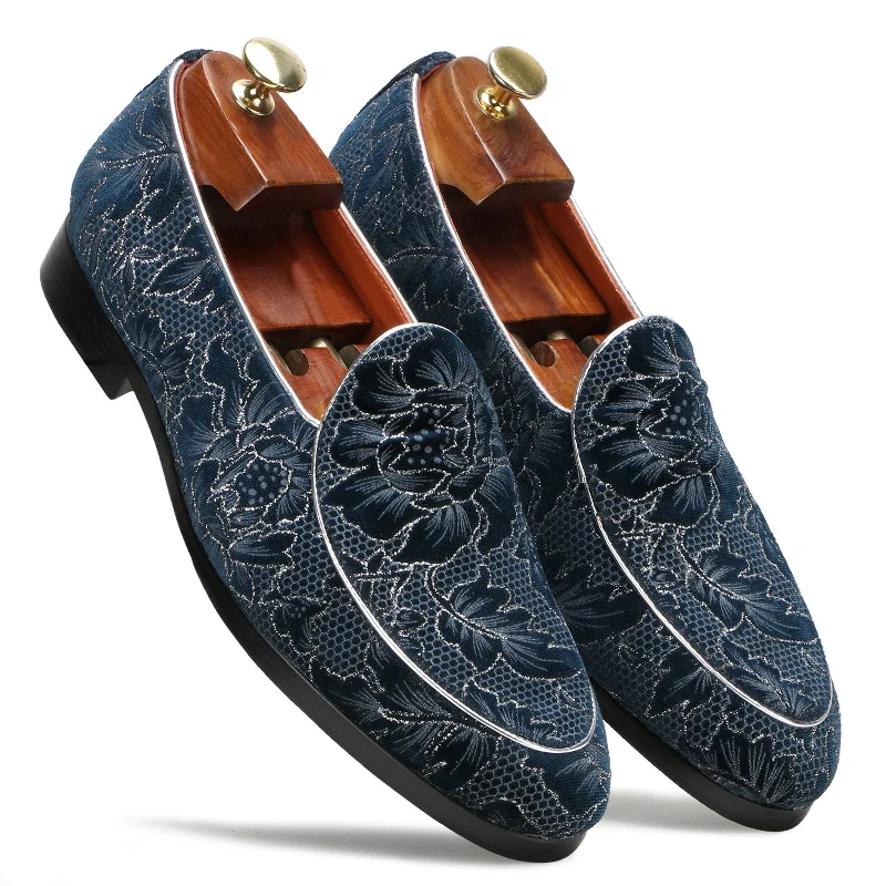 Wedlock Blue Designer Loafers