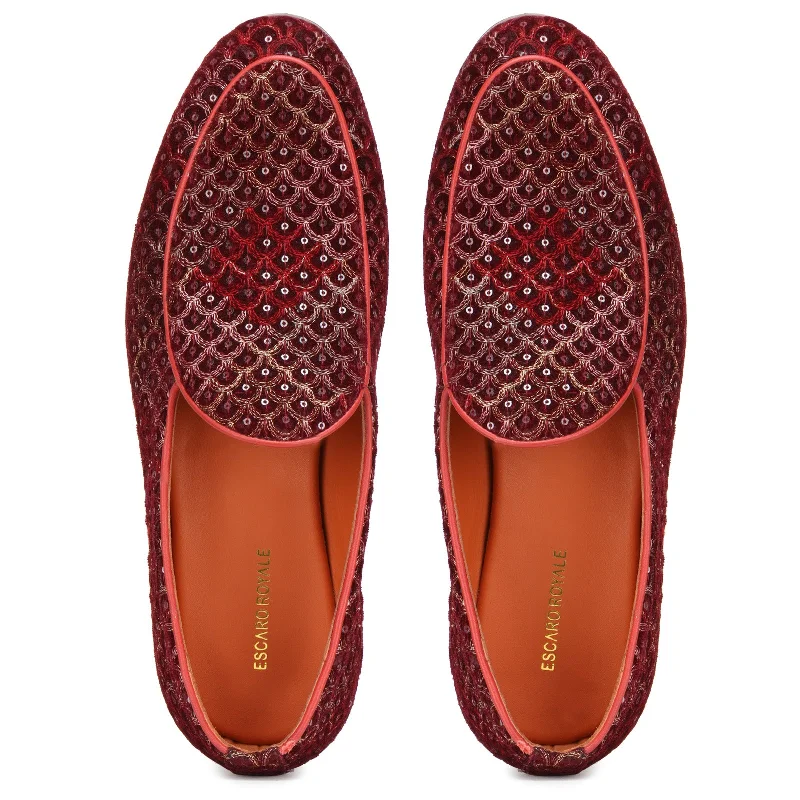 Wedlock Burgundy Designer Loafers