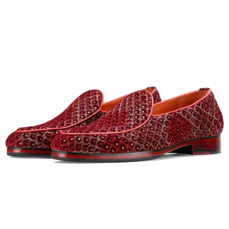 Wedlock Burgundy Designer Loafers