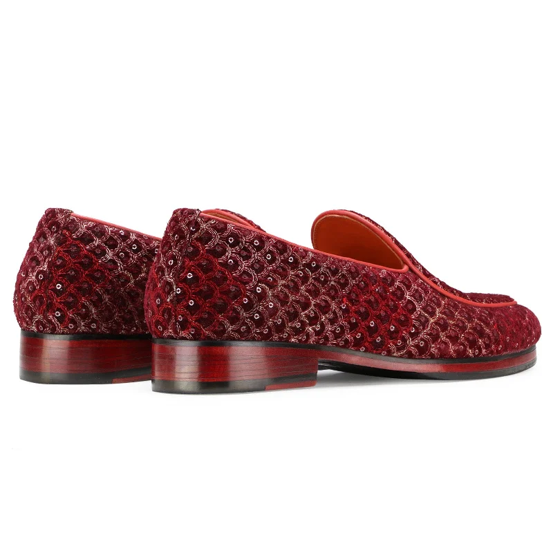 Wedlock Burgundy Designer Loafers