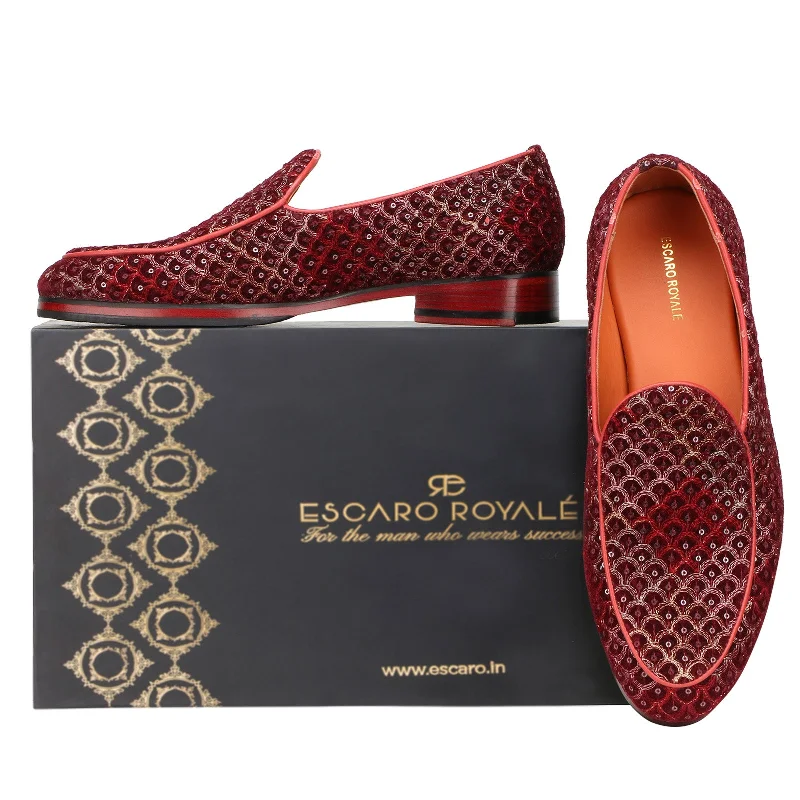 Wedlock Burgundy Designer Loafers