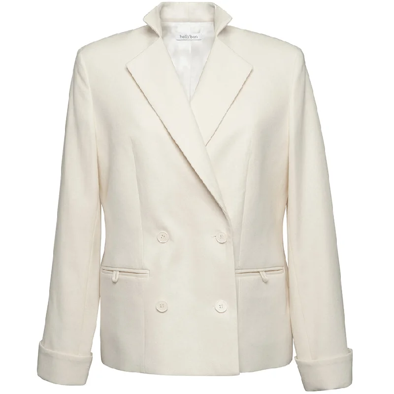 WOOL BLAZER IN IVORY