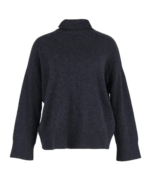 Le Kasha Turtleneck Sweater in Grey Wool