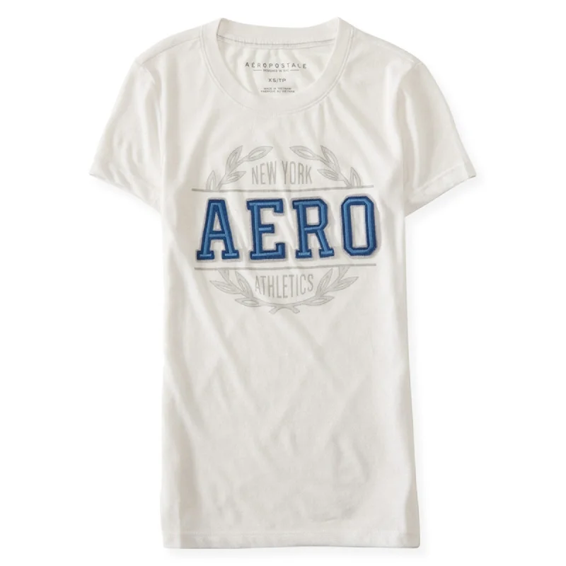 Aeropostale Womens New York Athletics Embellished T-Shirt, White, Small