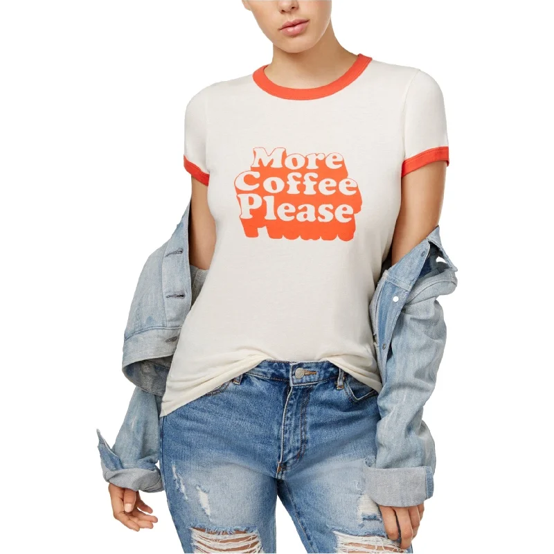 ban.do Womens More Coffee Graphic T-Shirt, Off-White, Small