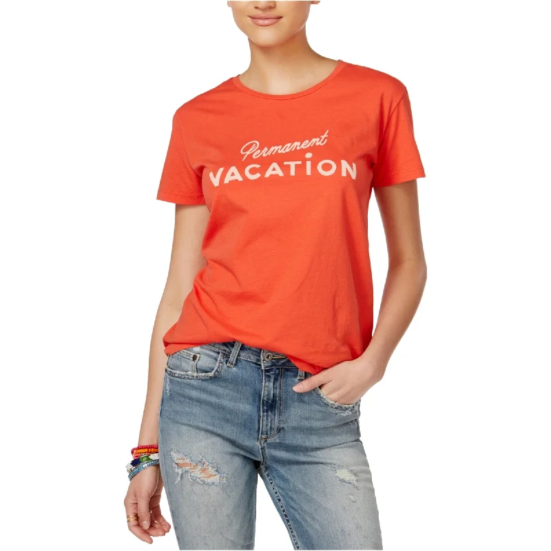 ban.do Womens Permanent Vacation Graphic T-Shirt, Orange, X-Small