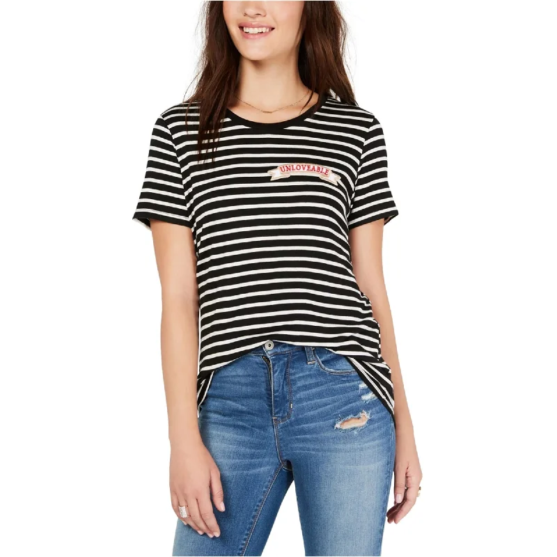 Carbon Copy Womens Patch Embellished T-Shirt