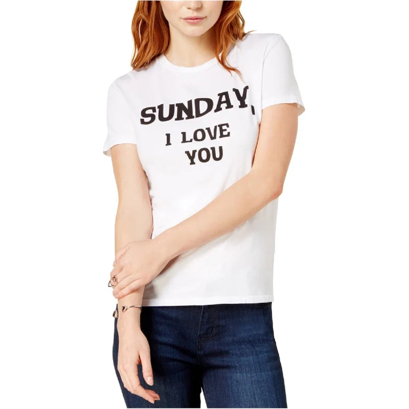 Dream Scene Womens Sunday, I Love You Graphic T-Shirt