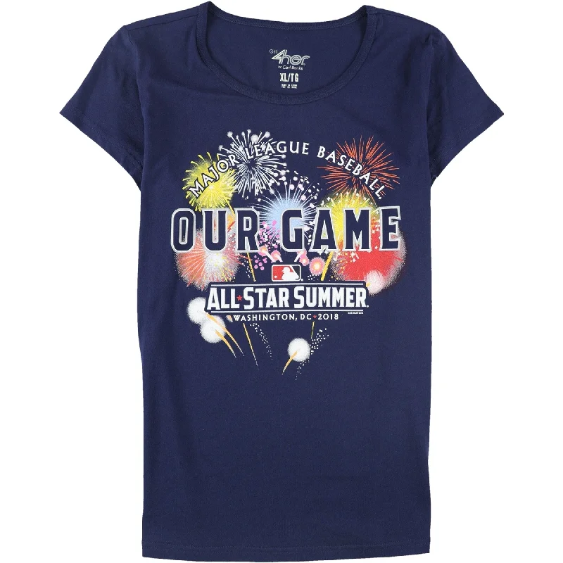 G-III Sports Womens MLB All-Star Summer 2018 Graphic T-Shirt, Blue, X-Large