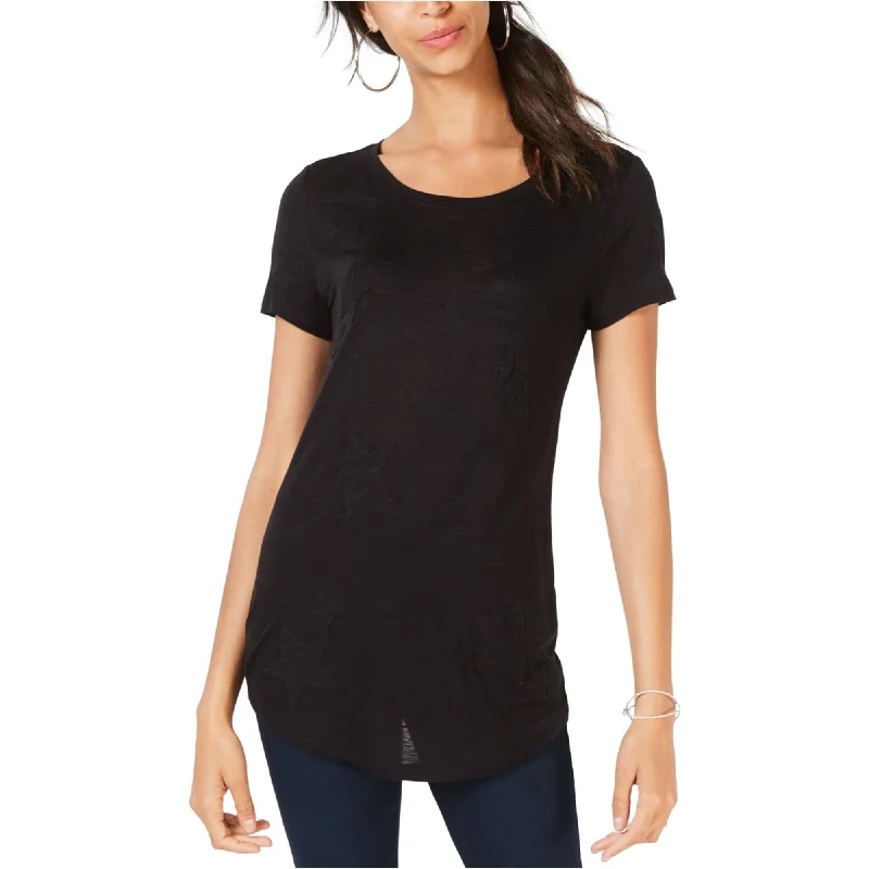 I-N-C Womens Embroidered Embellished T-Shirt