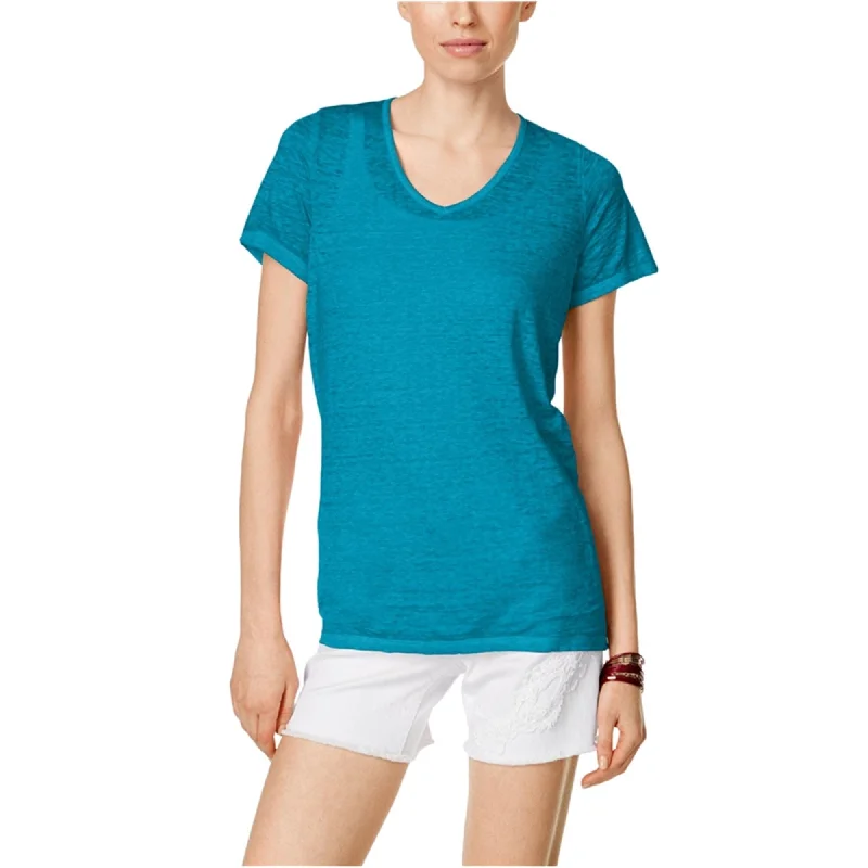 I-N-C Womens High Low Hem Basic T-Shirt, Blue, Medium