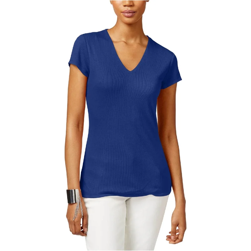 I-N-C Womens Textured Basic T-Shirt