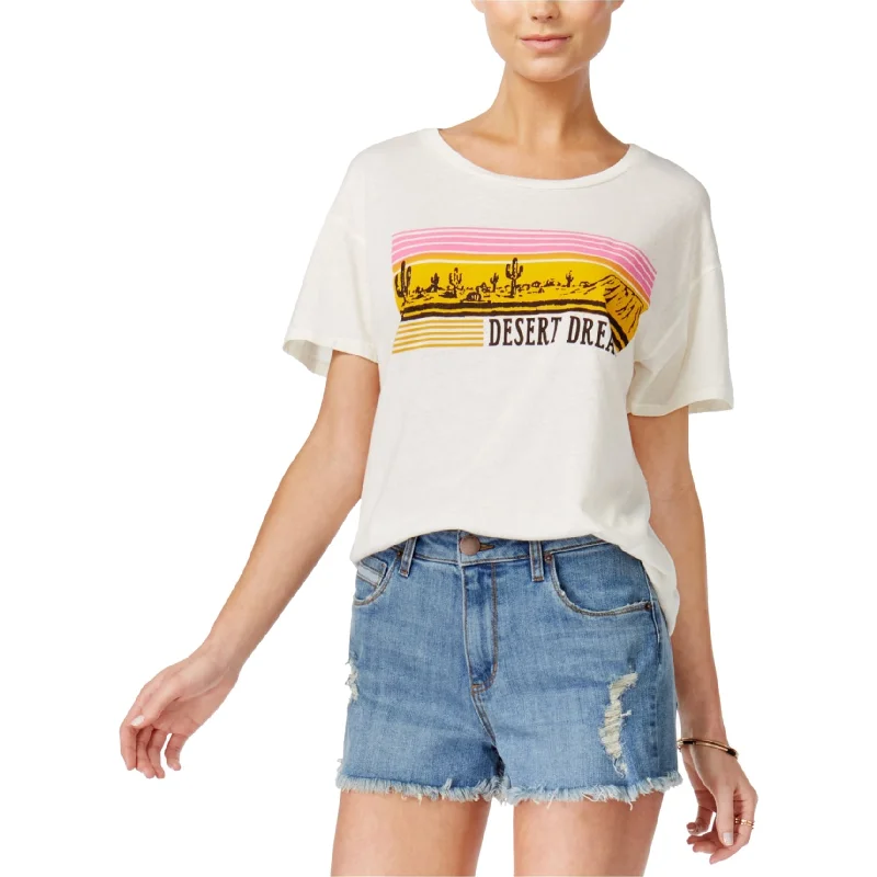 Junk Food Womens Desert Graphic T-Shirt, Off-White, Large