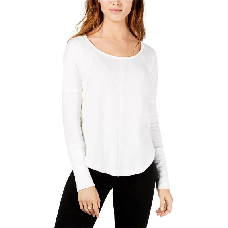 Lucky Brand Womens Exposed-Seam Thermal Basic T-Shirt