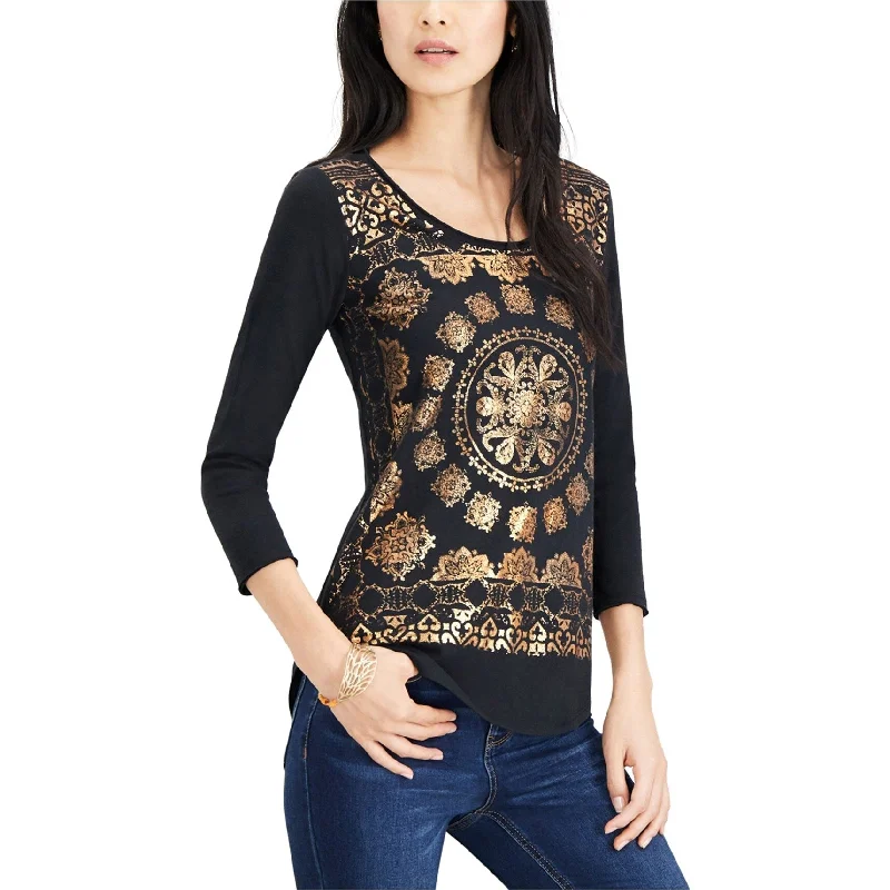 Lucky Brand Womens Medallion Graphic T-Shirt