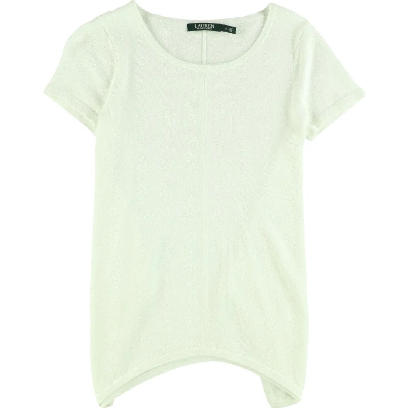 Ralph Lauren Womens Handkerchief Hem Basic T-Shirt