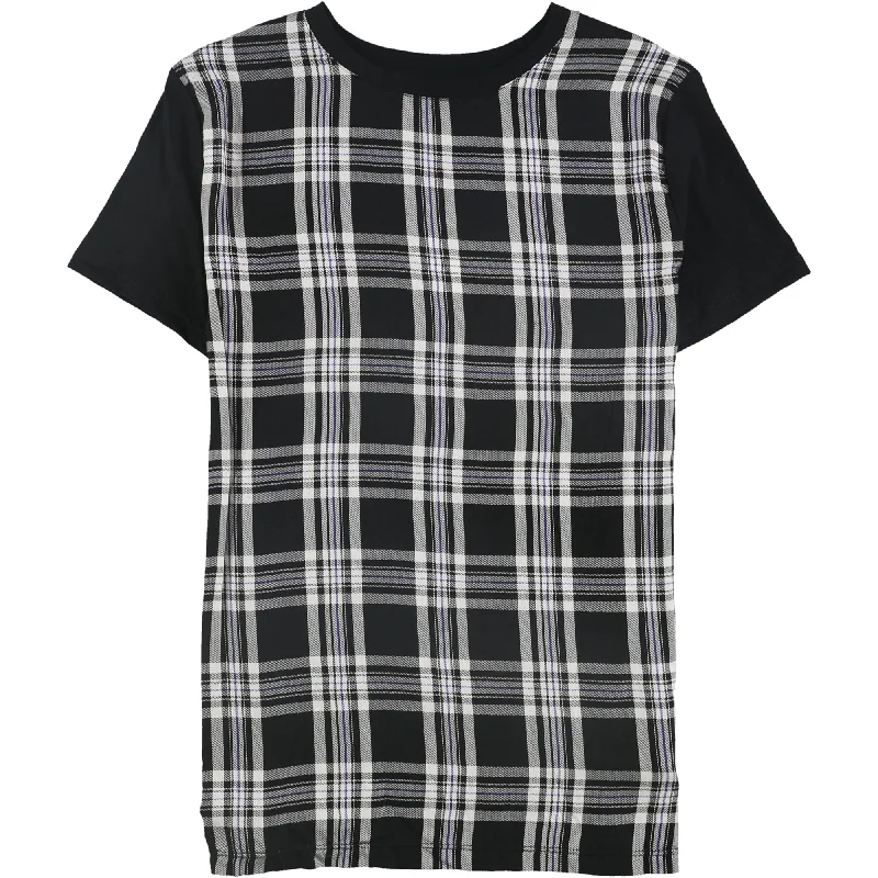 Ralph Lauren Womens Plaid Basic T-Shirt, Black, Small