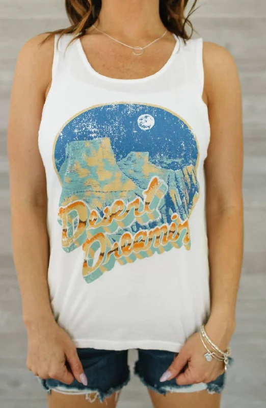 Desert Dreamin Graphic Tank In White