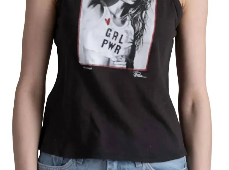 Girl Pwr Brody Tank Top In Black