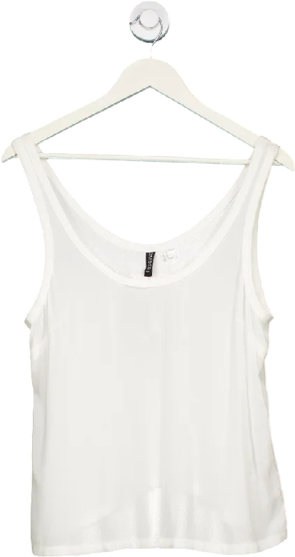 H&M White Divided Tank Top UK M