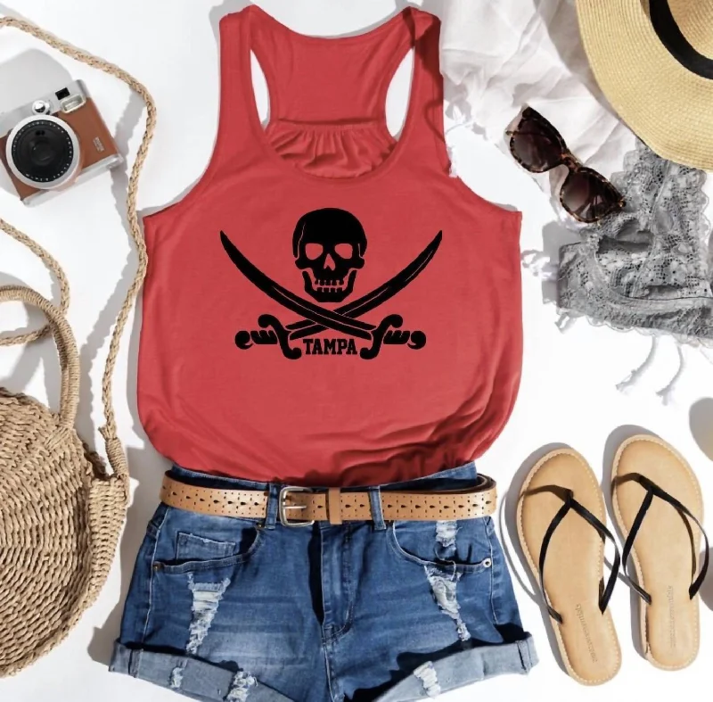 Tampa Tank Top In Red