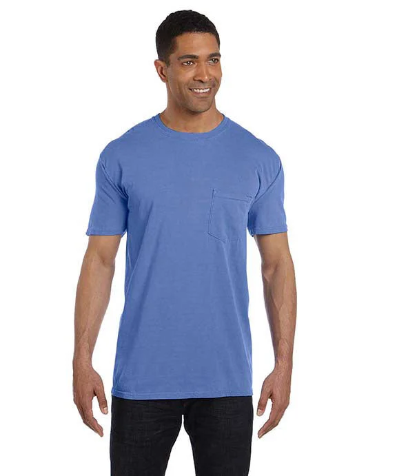 6030CC - Comfort Colors Adult Heavyweight RS Pocket T-Shirt | Mystic Blue