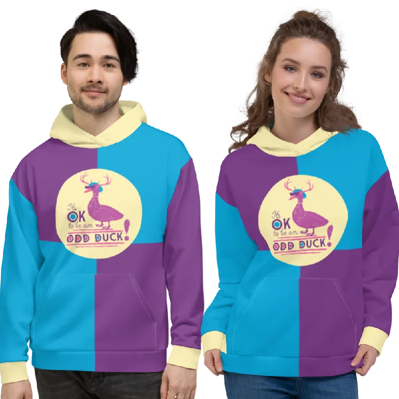 It's OK to be an Odd Duck! Color Block Unisex Hoodie