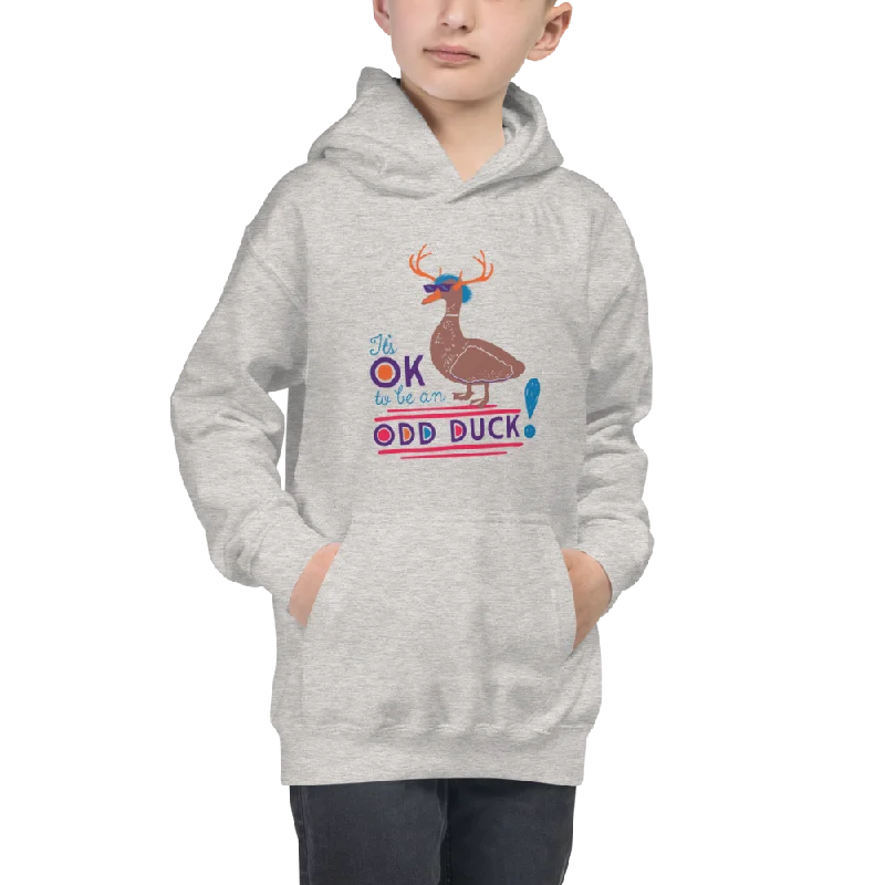 It's OK to be an Odd Duck! Kid's Hoodie (Boy's Colors)