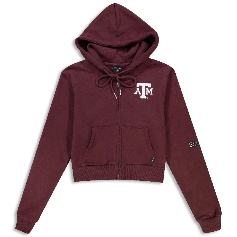 Texas A&M Mia Zip Maroon Hoodie