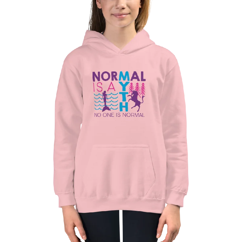 Normal is a Myth (Mermaid & Unicorn) Kid's Hoodie