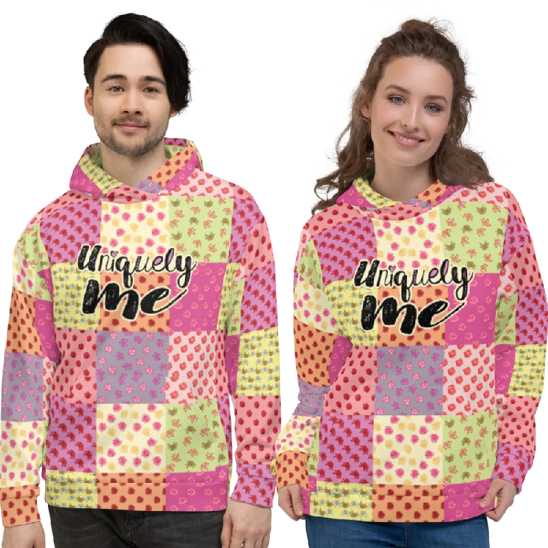 Uniquely Me Floral Pattern Unisex Hoodie