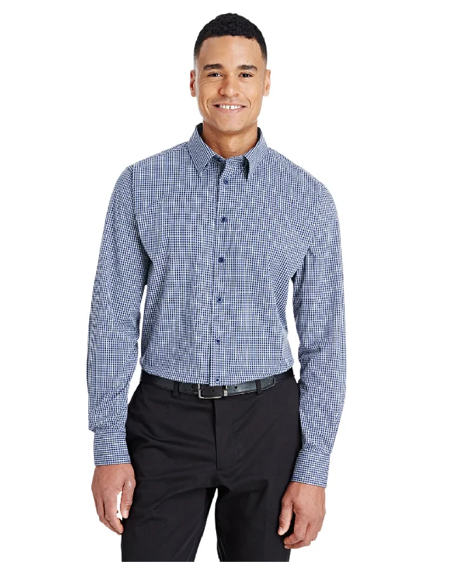 Devon & Jones DG535 CrownLux Performance Men's Tonal Mini Check Shirt