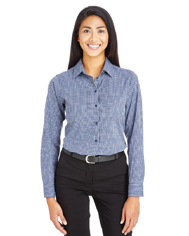 Devon & Jones DG535W CrownLux Performance Ladies' Tonal Mini Check Shirt