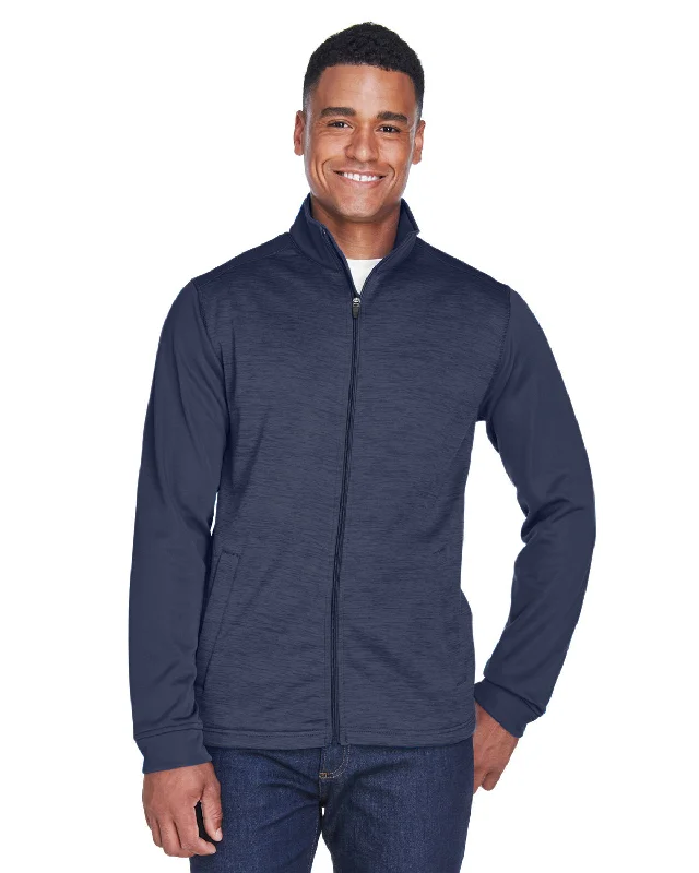 Devon & Jones DG796 Men's Newbury Colorblock Mlange Fleece Full-Zip