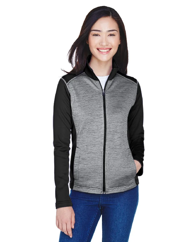 Devon & Jones DG796W Ladies' Newbury Colorblock Mlange Fleece Full-Zip