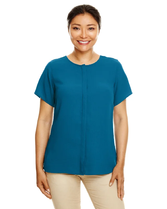 Devon & Jones DP612W Ladies' Perfect Fit  Short-Sleeve Crepe Blouse