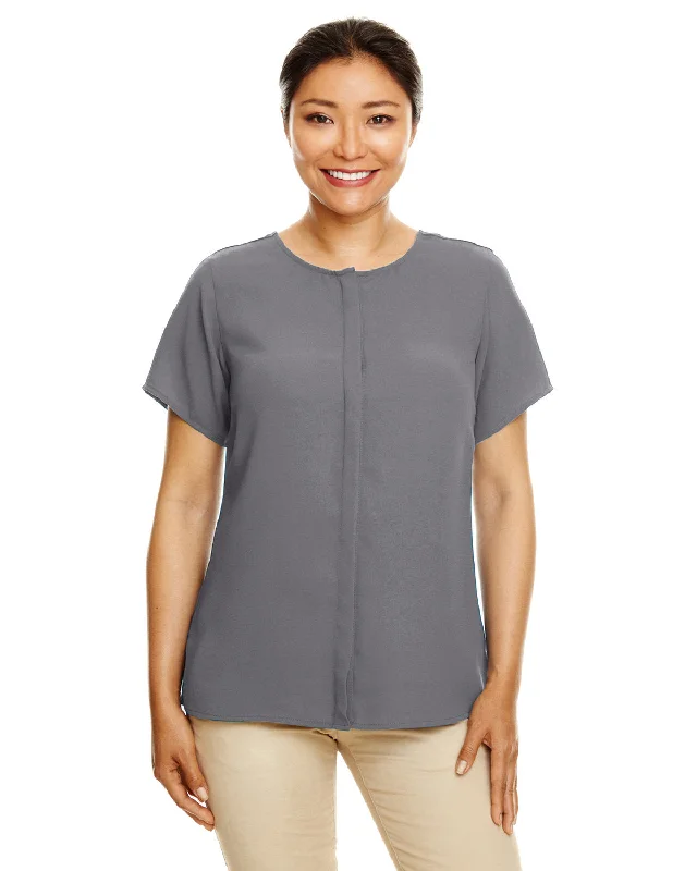 Devon & Jones DP612W Ladies' Perfect Fit  Short-Sleeve Crepe Blouse