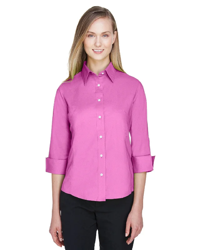 Devon & Jones DP625W Ladies' Perfect Fit 3/4-Sleeve Stretch Poplin Blouse