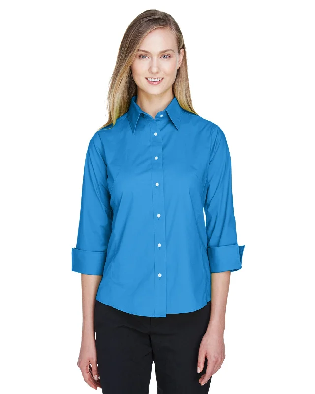 Devon & Jones DP625W Ladies' Perfect Fit 3/4-Sleeve Stretch Poplin Blouse