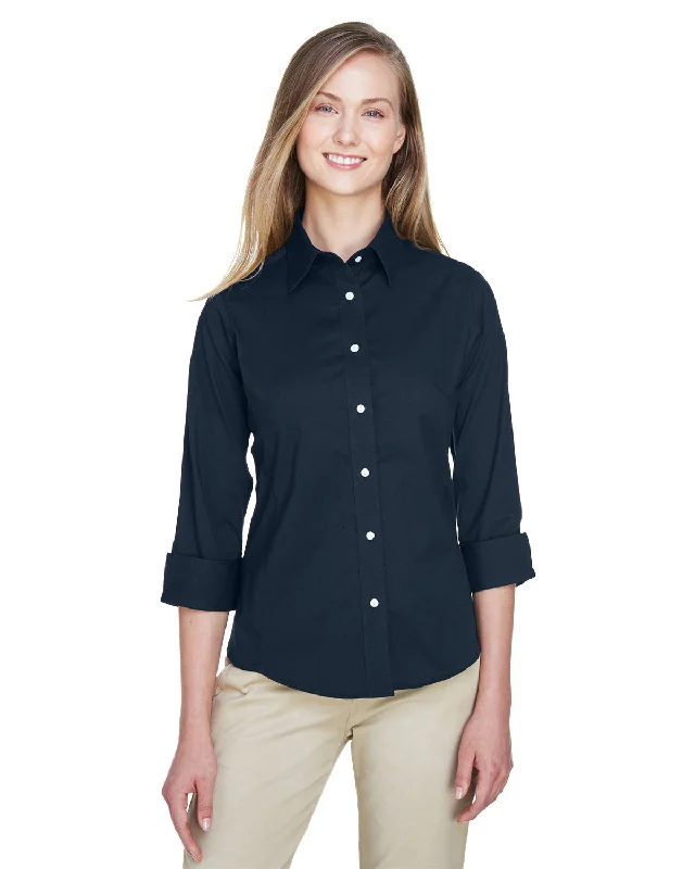 Devon & Jones DP625W Ladies' Perfect Fit 3/4-Sleeve Stretch Poplin Blouse