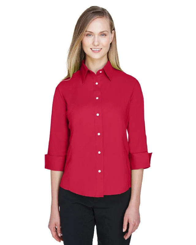 Devon & Jones DP625W Ladies' Perfect Fit 3/4-Sleeve Stretch Poplin Blouse